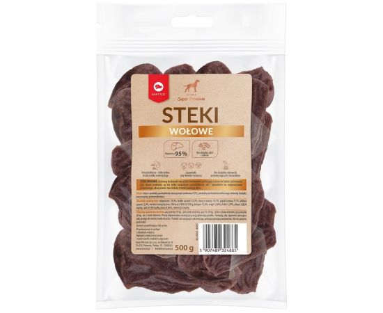 MACED Beef steaks - Dog treat - 500g Suņu barība