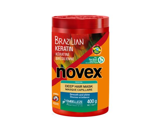 Novex Brazilian Keratin Deep Hair Mask - Maska pro suché a poškozené vlasy 400ml Уход за волосами