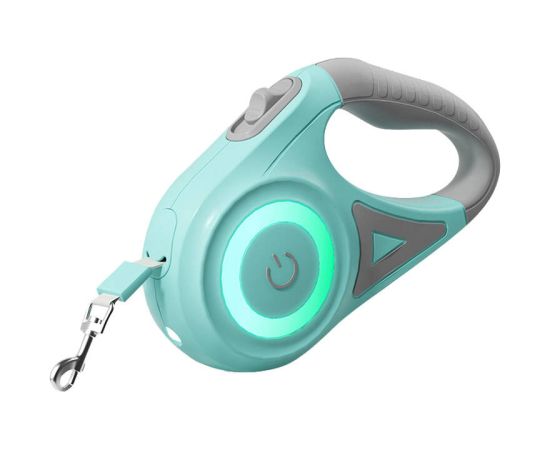 Rojeco Dog Automatic Leash LED 5 m (green) Citas preces