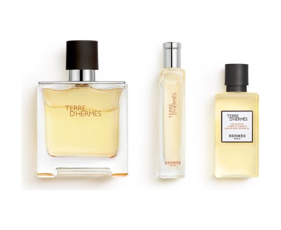 Hermès Terre d'Hermes Eau de Parfum 75ml + Eau de Parfum 15ml + Shower Gel 40ml Vīriešu Smaržas