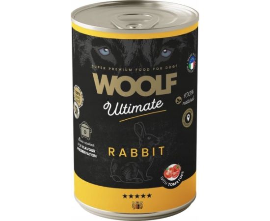 WOOLF PIES PUSZKA 400g ULTIMATE CAN       RABBIT&TOMATO  /6 Suņu barība