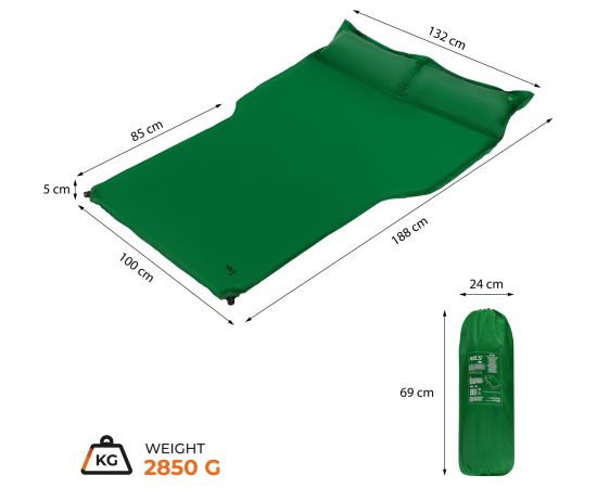 NC4401 GREEN PAŠPIEPŪSJOŠS AUTOMAŠĪNU PAKLĀJIS NILS CAMP гамаки