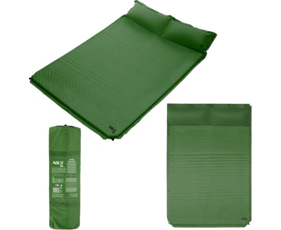 NC4060 GREEN dubultais pašpiepūšošais paklājiņš AR SPILVENU NILS CAMP гамаки
