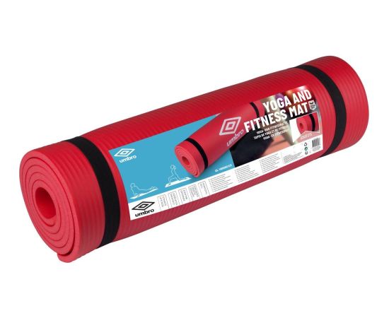 FITNESS PAKLĀJS NBR pretslīdošs 190x58x1CM SARKANS UMBRO Vingrošanas paklājiņi