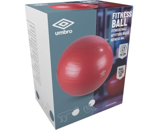 FITNESA Bumba 75CM SARKANS UMBRO Fitnesa bumbas