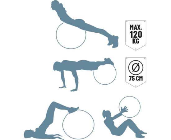 FITNESA Bumba 75CM SARKANS UMBRO Fitnesa bumbas