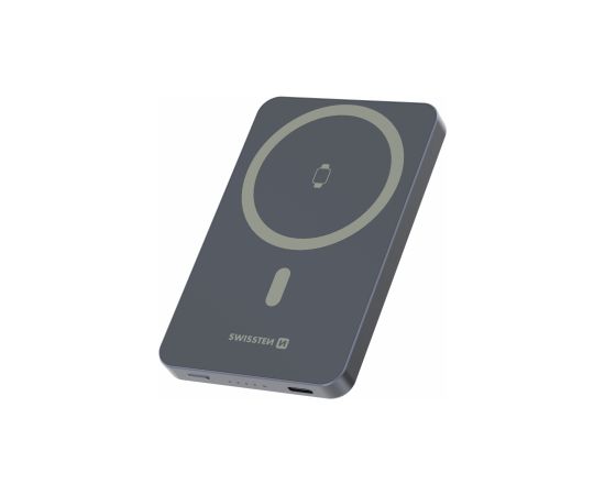 Swissten FUSION Power Bank Универсальный Внешний Аккумулятор MagSafe / Apple Watch / 5000 мАч Серебристый Power-банки