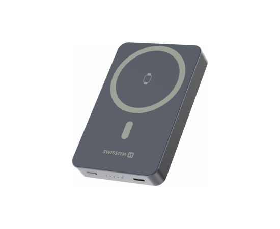 Swissten FUSION Power Bank Universāla Ārējas Uzlādes Baterija MagSafe / Apple Watch / 10000 mAh Sudraba Power Banks