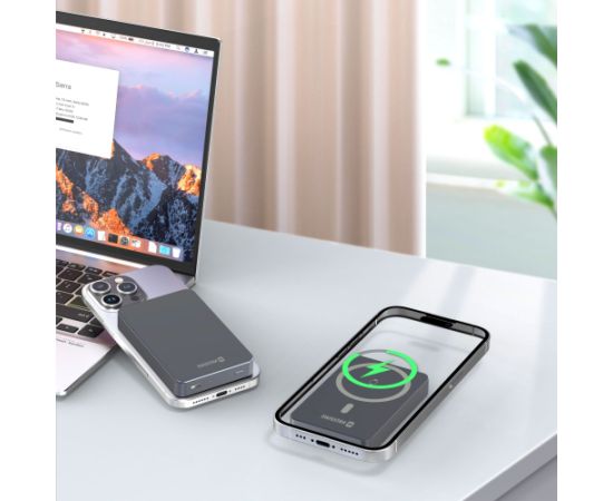 Swissten FUSION Power Bank Universāla Ārējas Uzlādes Baterija MagSafe / Apple Watch / 10000 mAh Sudraba Power Banks