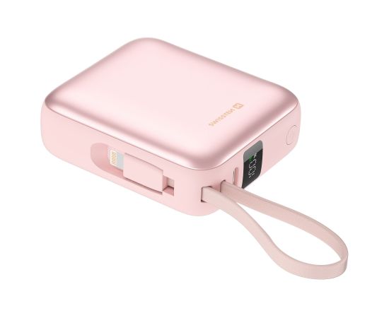 Swissten SPACE Power Bank Universāla Ārējas Uzlādes Baterija USB-C / Lightning / 10000 mAh Rozā Power Banks