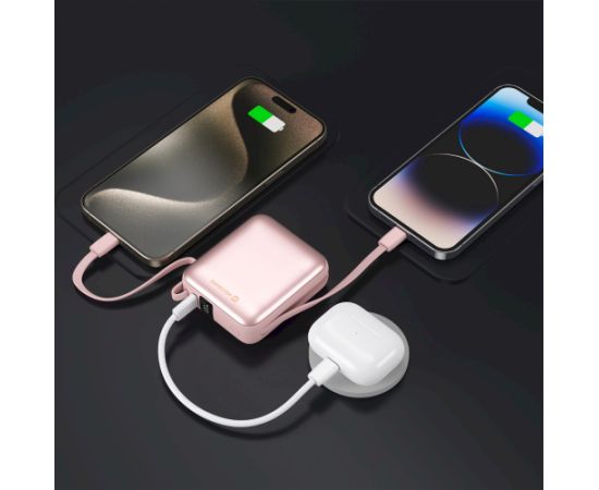 Swissten SPACE Power Bank Universāla Ārējas Uzlādes Baterija USB-C / Lightning / 10000 mAh Rozā Power Banks