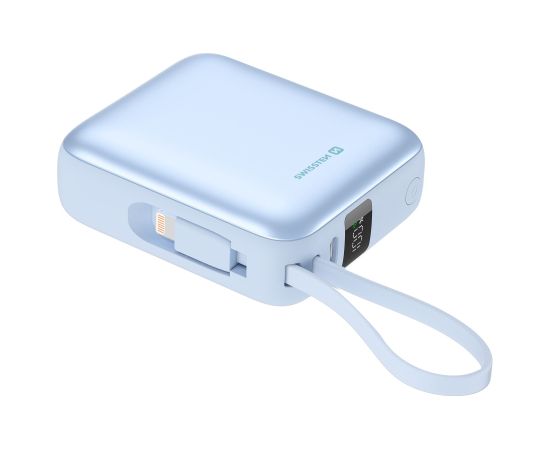 Swissten SPACE Power Bank Universāla Ārējas Uzlādes Baterija USB-C / Lightning / 10000 mAh Zila Power Banks