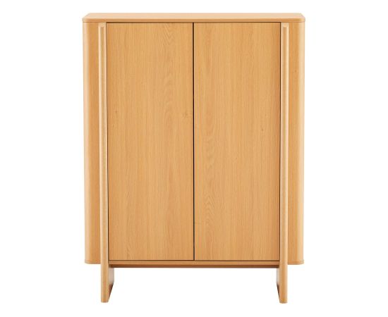 Highboard MORBEN 100x42xH130cm, melamine with oak decor Jaunumi -Dārzam