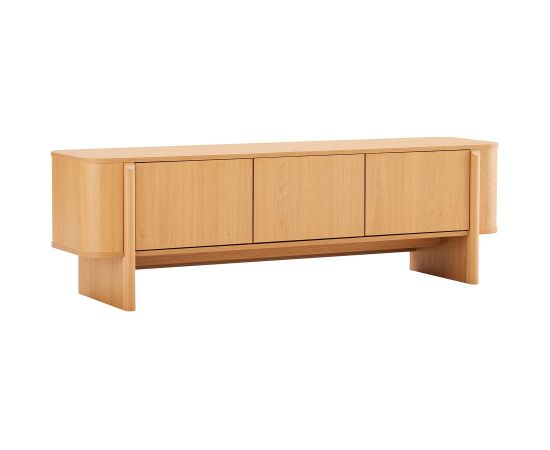 TV unit MORBEN 160x42xH50cm, melamine with oak decor Новинки Для дома и сада 