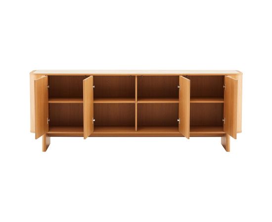 Sideboard MORBEN 202,5x42xH75cm, melamine with oak decor Новинки Для дома и сада 