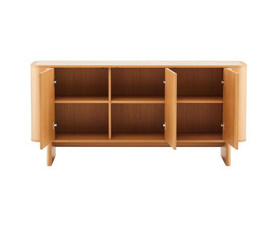 Sideboard MORBEN 160x42xH75cm, melamine with oak decor Новинки Для дома и сада 