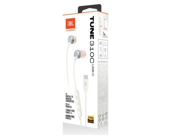 JBL   Tune 310C USB-C White Austiņas