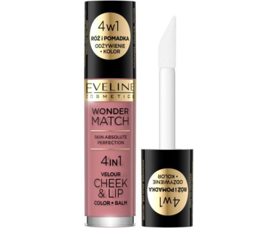 Eveline Cosmetics, Wonder Match 4in1, Lip & Cheek Balm 2-In-1, 02, 4.5 ml Lūpu krāsas, spīdumi, balzāmi