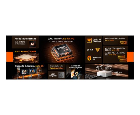 Geekom A9 MAX (silver, Windows 11 Pro) Персональные компьютеры