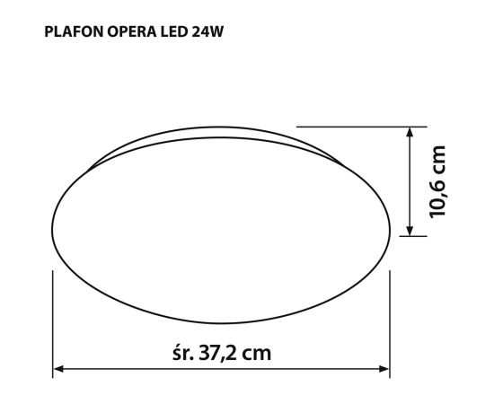 Modern LED ceiling plafond Activejet OPERA LED 24W Griestu lampas - šķīvji