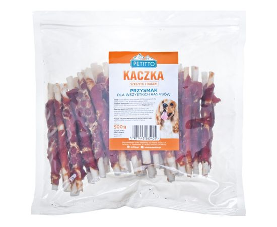 PETITTO Duck kebab - dog treat - 500 g Suņu barība
