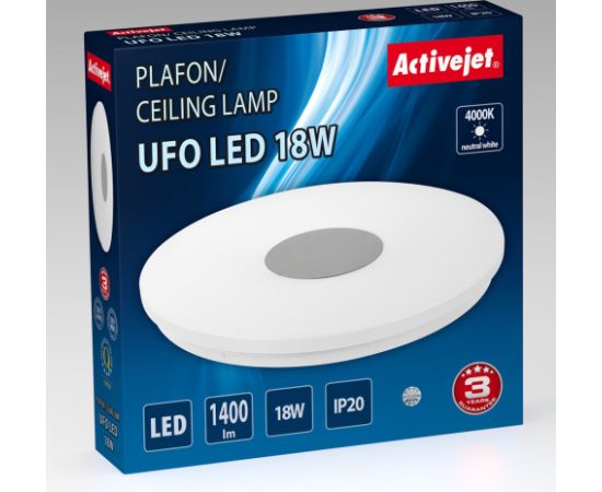 Modern LED ceiling plafond Activejet UFO LED 18W Griestu lampas - šķīvji