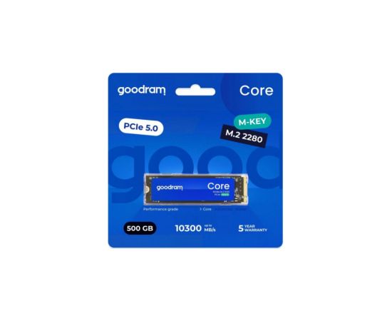 SSD disks Goodram CORE Pure Gen5 500GB M.2 SSD Cietie Diski (Solid state drive)