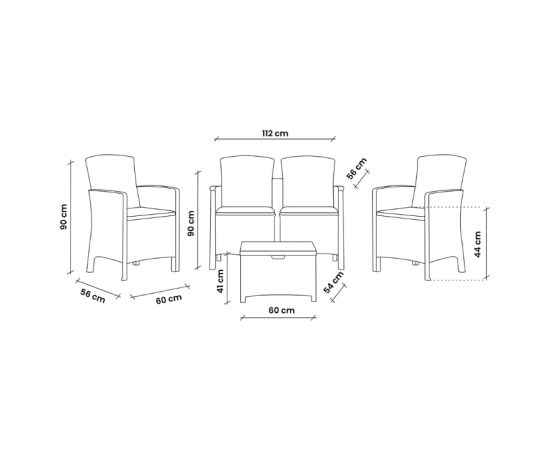Bica Комплект садовой мебели Set Lido 2 Storage, бежевый Новинки Для дома и сада 
