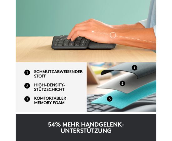 Logitech ERGO K860 Split for Business (graphite, DE layout) Клавиатуры