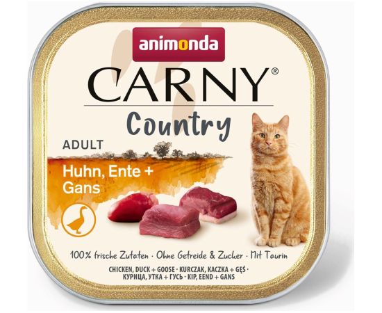 ANIMONDA Carny Country Chicken, Duck + Goose - wet cat food - 100 g Kaķu konservi