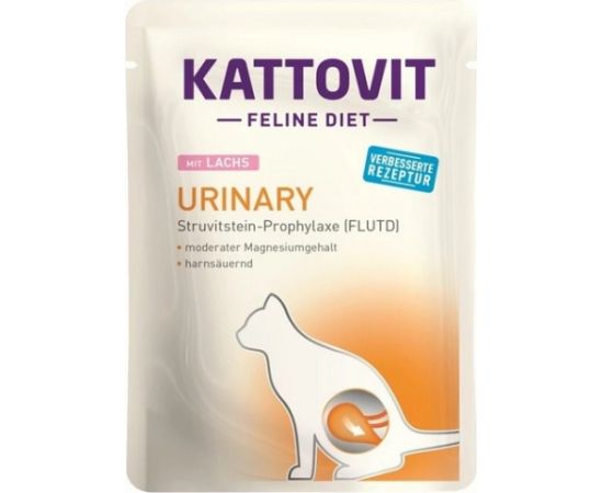 KATTOVIT Feline Diet Urinary Salmon - wet cat food - 85g Консервы кошек