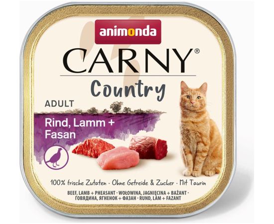 ANIMONDA Carny Country Beef, Lamb + Pheasant - wet cat food - 100 g Kaķu konservi