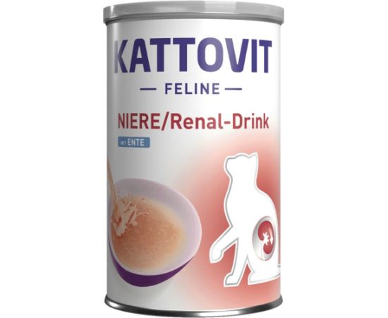 KATTOVIT Feline Niere Renal drink Duck - cat treats - 135ml Kaķu sausā barība