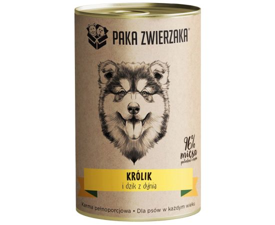 PAKA ZWIERZAKA Rabbit and boar with pumpkin - wet dog food - 400g Suņu barība