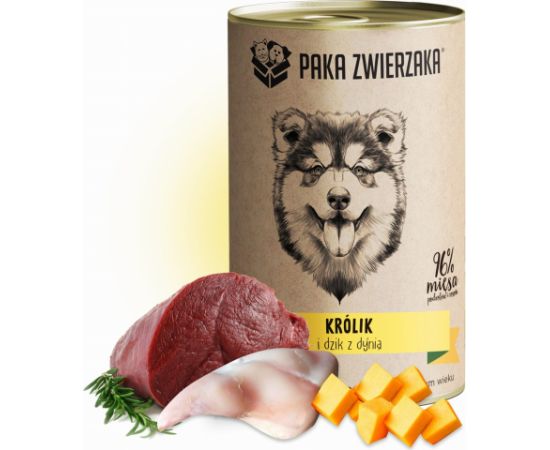 PAKA ZWIERZAKA Rabbit and boar with pumpkin - wet dog food - 400g Suņu barība