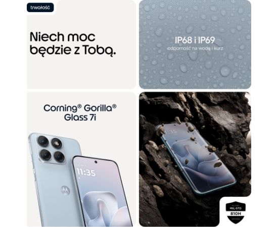 Motorola edge 70 fusion 17.2 cm (6.78") Dual SIM Android 16.0 5G USB Type-C 12 GB 256 GB 7000 mAh Light Blue Мобильные телефоны