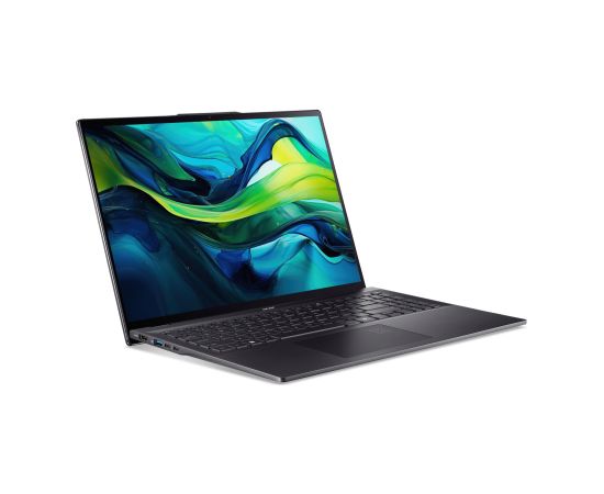 Notebook ACER Swift Swift 16 AI OLED CPU Intel Core Ultra 5 226V 2.1 GHz 16 " 2880x1800 pixels RAM 16 GB LPDDR5x-SDRAM SSD 512 GB On-board graphics Yes Keyboard language English OS installed Windows 11 Home Colour Black Weight 1.46 KG NX.J3ZEL.005 Portatīvie datori