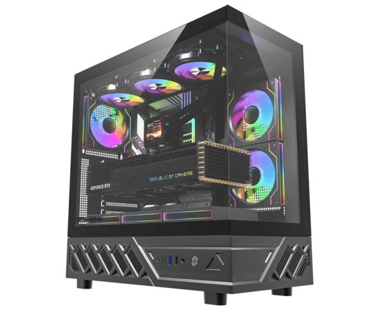 DarkFlash DS950 computer case (black) + 6 fans Datoru korpusi