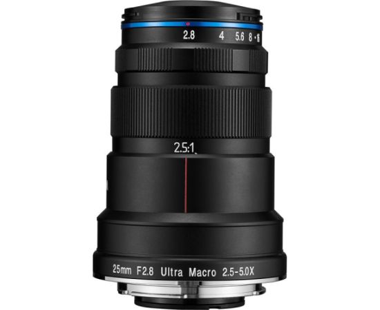 Laowa 25mm f/2.8 2.5-5X Ultra Macro Lens, Canon EF-mount pilna kadra objektīvs Objektīvi