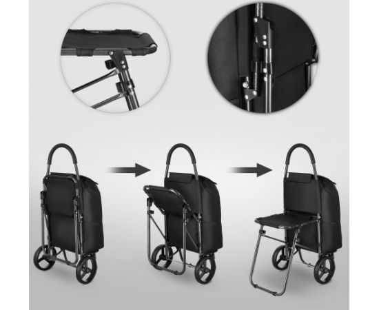 Nils Camp NC4303 IEPIRKUMU RATIŅI AR SĒDEKLI 40L BLACK NILS Велосипеды