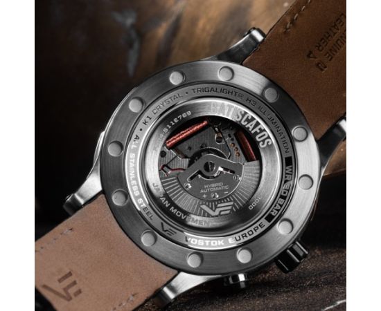Vostok Europe Batiscafos Hybrid PX84-511E769LEBK-SLWH Rokas pulksteņi 