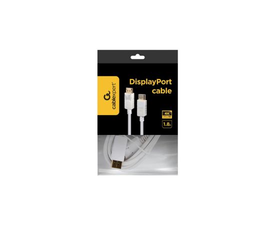 Kabelis Gembird DisplayPort Male - DisplayPort Male 1.8 m White 4K  Кабель HDMI