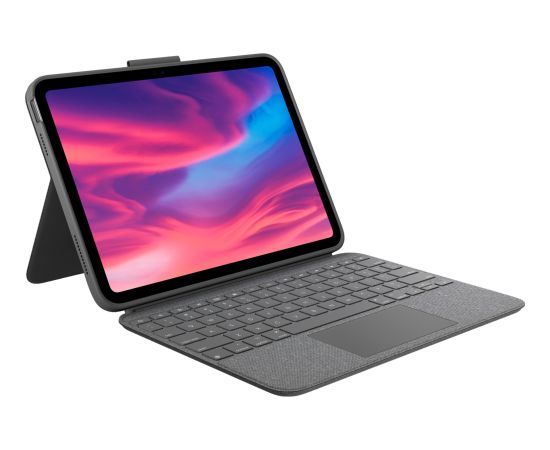 Logitech Combo Touch (gray, DE layout, scissor mechanism, for iPad 10th generation) Klaviatūras