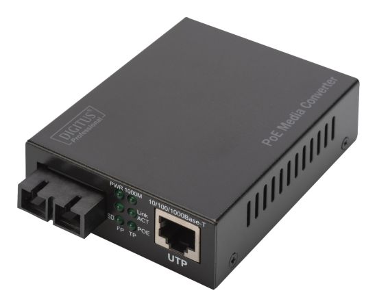 Digitus Gigabit PoE media converter, RJ45 / SC, SM Tīkla vadi