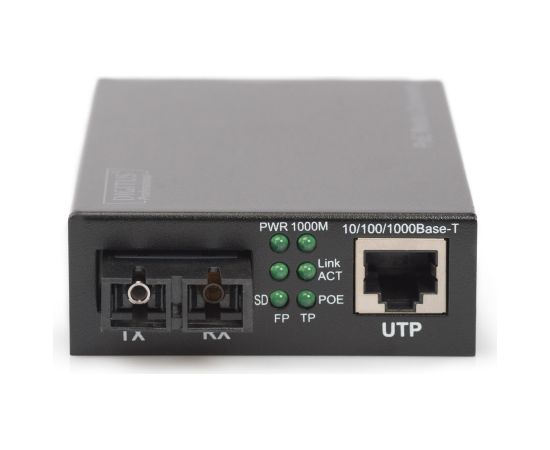 Digitus Gigabit PoE media converter, RJ45 / SC, SM Tīkla vadi