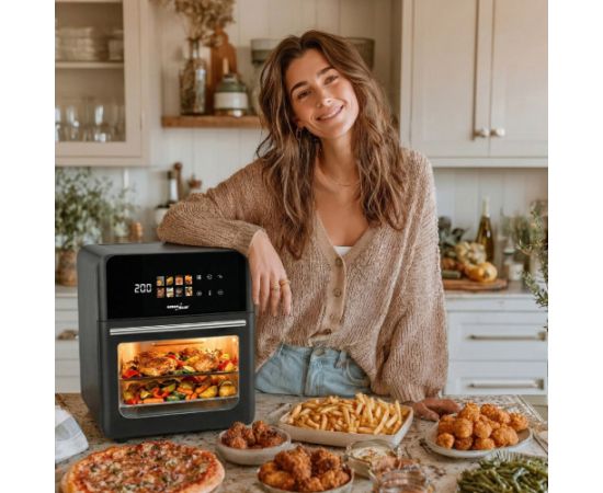 GreenBlue AIR FRYER Oil-Free Air Fryer, 1800W, 10L capacity, 8 programs, accessories, timer, GB950 Karstā Gaisa Katli (AirFryer)