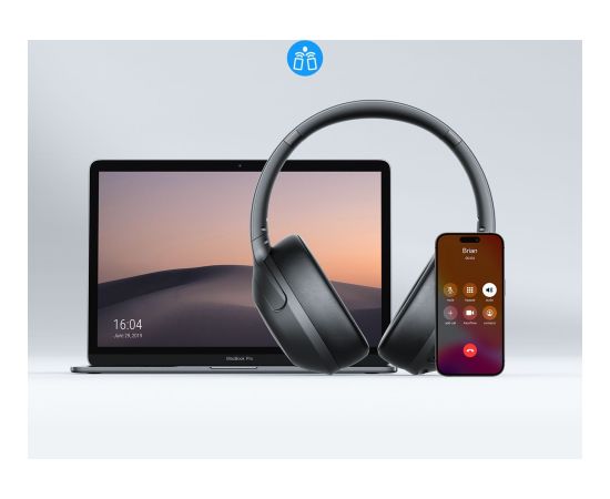 Wireless headphones Joyroom JR-JH2 Hybrid ANC black Austiņas