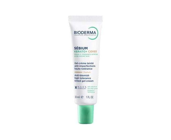 Bioderma Sébium Kerato+ Cover Anti-Blemish Tinted Gel-Cream - BB krém 30 ml Medium Духи и косметика
