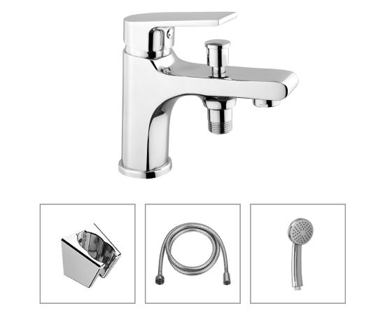 Смеситель для ванны Vento Monza с душевым гарнитуром хром Крупная бытовая техника