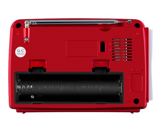 Speaker SVEN SRP-150, red (3W, Bluetooth, FM/AM/SW, USB, microSD, flashlight, battery) Aудио-видео